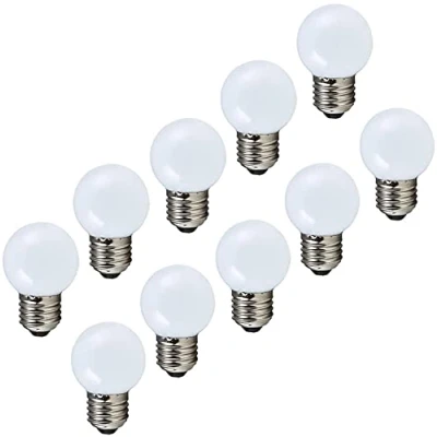 Afbeelding van Aiwerttes E27 LED lamp, gekleurde gloeilamp, 2W golfballamp, AC220 240V, 200 lumen, 3000K warmwitte Edison schroeflamp, niet dimbaar, 10 pakjes