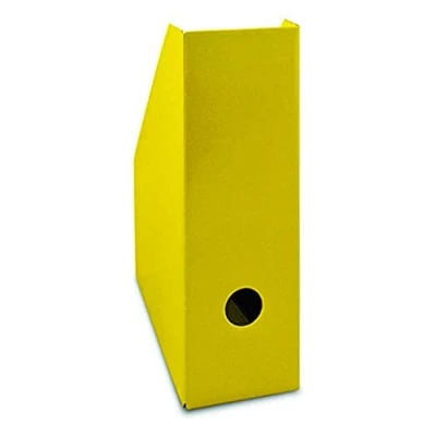 Afbeelding van Landré Tijdschriftencassette A4, van stevig karton 10,5 cm breed, geel, 40 stuks