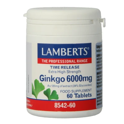 Afbeelding van Lamberts Ginkgo 6000mg, 60 tabletten
