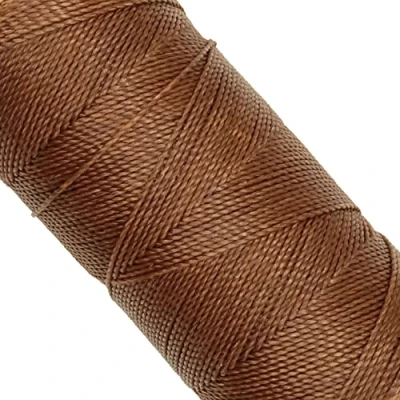 Afbeelding van Linhasita Spoel gewaxt garen 100 g/170 meter polyester 1 mm dik macramé 30 kleuren chocoladebruin
