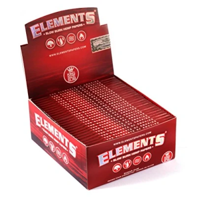 Afbeelding van RAW 18438 Elements RED King Size Slim 50 boekjes à 33 vel, papier