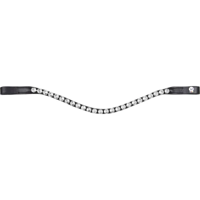 Afbeelding van Waldhausen Frontriem X Line Boost Zwart/Clear White Pony