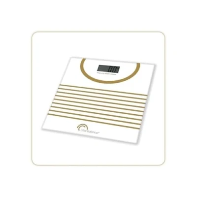 Afbeelding van elektronische personenweegschaal LITTLE BALANCE Marinière Gold weegschaal 180 kg/100 g Design