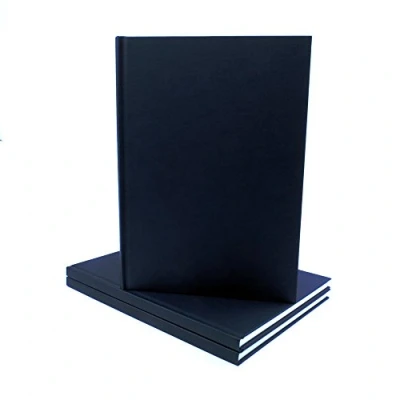 Afbeelding van SEAWHITE Zwarte Doek Cover Schetsboek 140gsm Portret A4