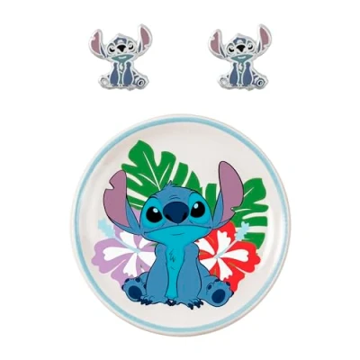 Afbeelding van Disney Lilo en Stitch Oorbellen Trinket Tray Set SF00678L.PH, Eén maat, Messing, Geen edelsteen