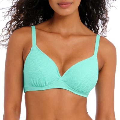 Afbeelding van Freya niet voorgevormde beugel bikinitop met textuur Ibiza Waves turquoise