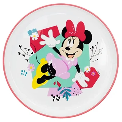Afbeelding van Minnie Mouse Herbruikbaar, tweekleurig kinderbord met antislip onderkant