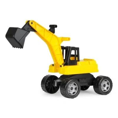 Afbeelding van Lena Graafmachine Giga Trucks Junior 70 Cm Zwart/geel
