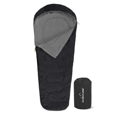 Afbeelding van Oventure SleepPlus Mummy slaapzak 230 x 80 cm, incl. compressietas Zwart