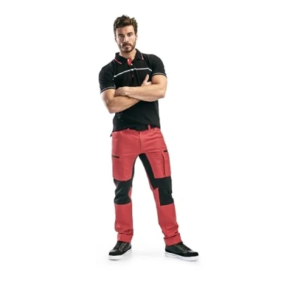 Afbeelding van Blaklader Service werkbroek met stretch 1459 1845 Rood/Zwart C58