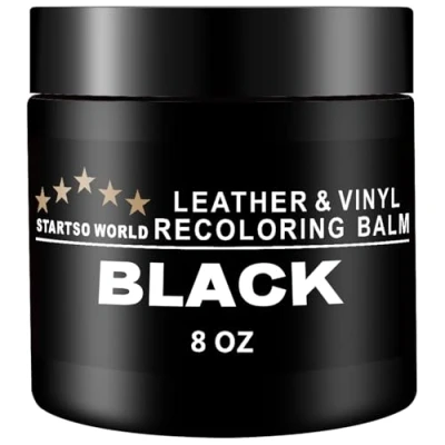 Afbeelding van STARTSO WORLD 200ml Lederen Reparatieset Zwart leerreparatieset voor meubilair, sofas, autozetels Leerverf en lak Herstel, herstel vervaagd gekratte leer