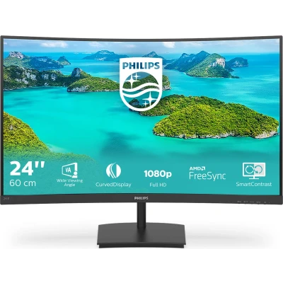 Afbeelding van Monitor Philips 241E1SCA/00 FHD LCD 23,6&quot; LED VA Flicker free 50 60 Hz