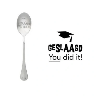 Afbeelding van One Message Spoon Geslaagd You did it