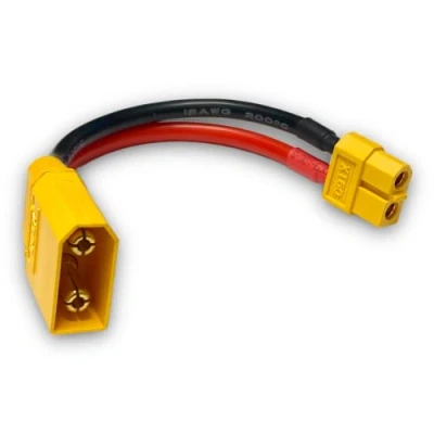 Afbeelding van VUNIVERSUM 1 x premium adapter XT90 stekker mannelijk naar XT60 vrouwelijke 10 cm 12 AWG kabel adapterkabel hoge stroom voor Lipo accu van Mr.stekker modelbouw