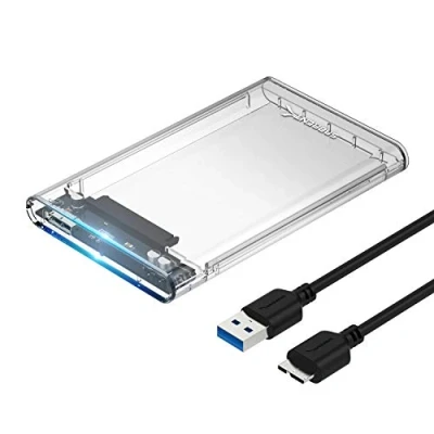 Afbeelding van SABRENT 2.5 Inch SATA naar USB 3.0 Tool Free Clear Externe Harde Schijf Behuizing [Geoptimaliseerd voor SSD, Ondersteuning UASP III] (EC OCUB).