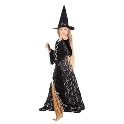 Afbeelding van Boland Kostuum Midnight witch (7 9 jr) Kinderen Heks Halloween verkleedkleding