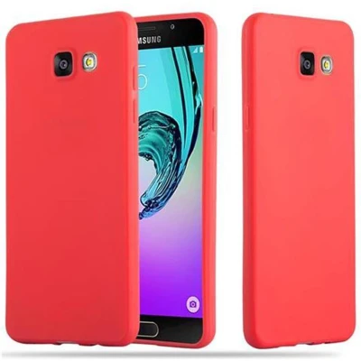 Afbeelding van Cadorabo Hoesje geschikt voor Samsung Galaxy A5 2016 in CANDY ROOD Beschermhoes TPU silicone Case Cover