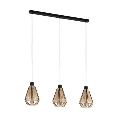 Afbeelding van EGLOÂ AdwickleÂ HanglampÂ Â E27Â 87Â cmÂ Zwart/Bruin