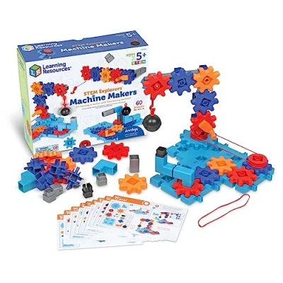 Afbeelding van Learning Resources STEM Explorers™ Machine Makers, 50 Pieces, Ages 5+, Toys, Building Kits, Engineering Build It Yourself Toys