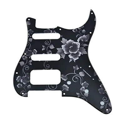 Afbeelding van Dopro 11 Hole Strat HSS Gitaar Slagplaat 2 Schroef Humbucking Pickup Mount voor Amerikaanse FD Stratocaster Bloem Patroon