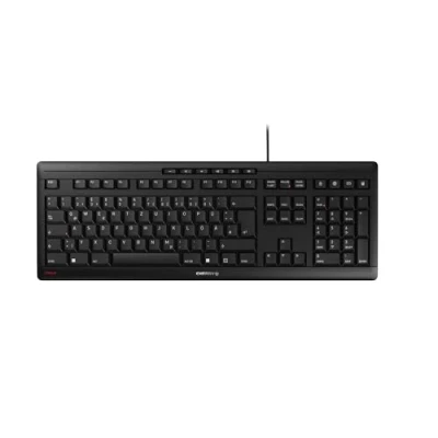 Afbeelding van CHERRY JK 8500DE 2 STREAM KEYBOARD, USB Tastatur, Kabelgebunden, „der blaue Engel“, GS Zulassung, QWERTZ Business Deutsches Layout, Schwarz