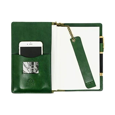 Afbeelding van Leren Journal Groen THE DIARY OF A NOBODY, Notitieboek, Reis dagboek, Notebook met bladwijzer