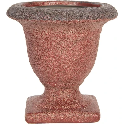 Afbeelding van Clayre &amp; Eef Bloempot 12 cm Rood Keramiek binnen