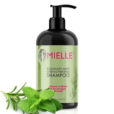 Afbeelding van P Beauty Rozemarijn Mint Shampoo, met biotine 355 ml versterkende haarshampoo shampoo voor haargroei en haaruitval haarverzorging hoofdhuidverzorging roosshampoo