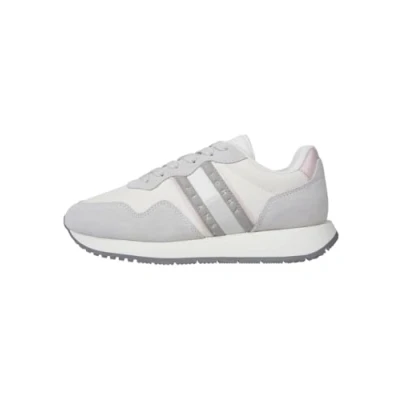 Afbeelding van Tommy Jeans Dames TJW EVA Runner Metallic (EN0EN02687) Low Top Sneaker, Wit (Ivoor), 5 UK, Ivoor, 38 EU