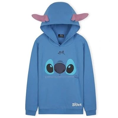 Afbeelding van Disney Stitch Meisjes Hoodies Kinderen Tieners 7 14 jaar Gifts (Blauw Stitch, 13 jaar)