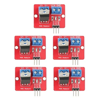 Afbeelding van Telituny PWM uitgang driver module,5 stuks 3,3V/5V uitgangsdrivermodule DC motor micropomp magneetventiel uitgangsdriverkaart geschikt voor 0 24V LED lichtstrips, Raspberry Pi ARM microcontrollers