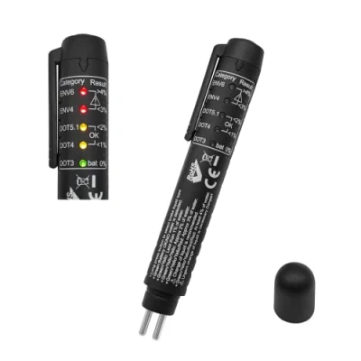 Afbeelding van ZKTOOL Nieuwe verbeterde versie Remvloeistoftester, Test 5 verschillende remvloeistoffen DOT3 DOT4 DOT5 ENV6 ENV4, Remvloeistof vochtanalyser met LED indicatoren, Remvloeistoftesterpen