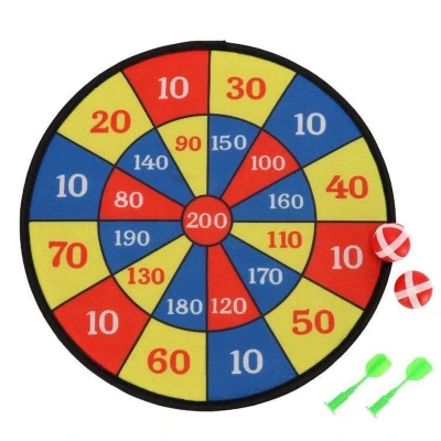 Afbeelding van Gerimport Dartbord Junior 37 X 43 Cm Rood/blauw/geel 5 delig