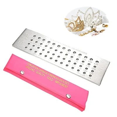 Afbeelding van 8 &quot;Draad Trekt Plaat met 52 Ronde Gaten, 0.26 4.10mm Wolfraamcarbide draad Drawplate voor Sieraden Maken