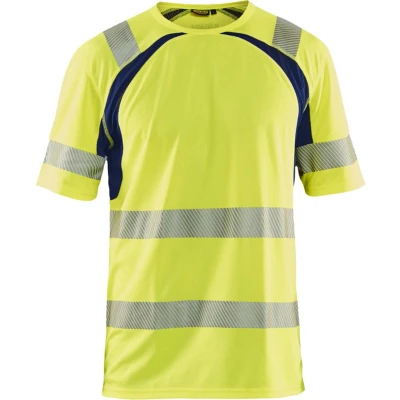Afbeelding van Blaklader UV T shirt High Vis 3397 1013 Geel/Marineblauw