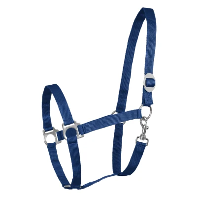 Afbeelding van Waldhausen Halster Perlon Blauw Paardenhalster Cob