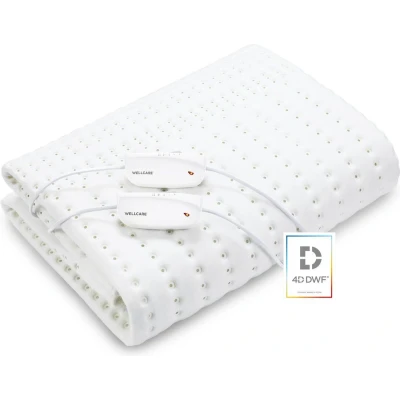 Afbeelding van Wellcare 120242 Elektrische warmte deken 2P Eco Fleece 120 min timer Extra voetwarmte 160 x 150 cm 4D DWF