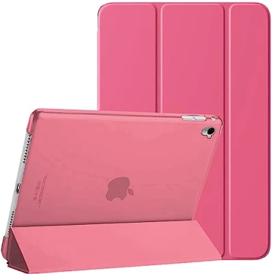 Afbeelding van Voor Apple iPad 9e / 8e 7e generatie hoesje Cover (2021/2020/2019) (10,2 inch) Smart Magnetische Ultra Slim Stand Auto Wake/Sleep 9 8 7 (roze)