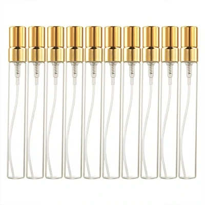Afbeelding van Enslz 10 ml stuks glazen spuitfles navulbare parfum verstuiver mini monster testfles dunne flesjes (goud)