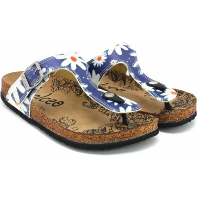 Afbeelding van GOBY White Flowers Slippers Sandalen Hoge kwaliteit Handmade Maat 37