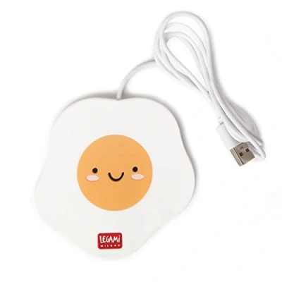 Afbeelding van Legami USB bekerwarmer, houdt dranken warm, ideaal voor kopjes en glazen met vlakke bodem, ingang, Egg Thema