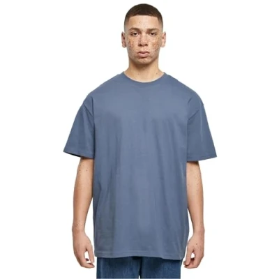 Afbeelding van Build Your Brand Heren T Shirt Heavy Oversized Tee, 100% Katoen, Vintage Blauw, XL, XXL, Blauw., XXL