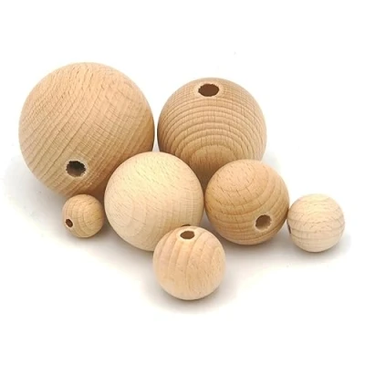 Afbeelding van JOWE Houten bol van beukenhout 50 mm met boring 15 stuks hout made in Austria
