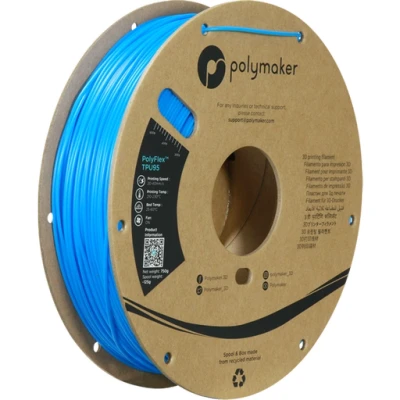 Afbeelding van Polymaker PD01005 PolyFlex TPU 95A Filament Flexibel 1.75 mm 750 g Blauw 1 stuk(s)