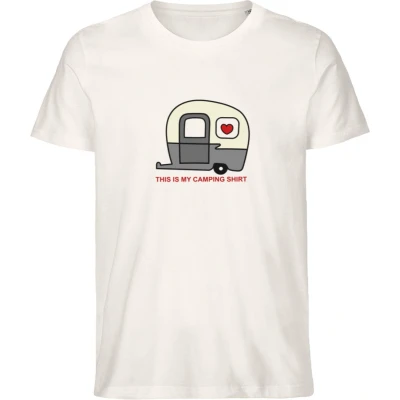 Afbeelding van Grappig Heren en Dames T Shirt Mijn Kampeer Vintage Wit 3XL