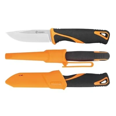 Afbeelding van Ganzo G807 OR Vast mes 9CR14 roestvrijstalen Ergonomisch antisliphandvat Camping Jacht Vissen Outdoor EDC met PP schedeschede (oranje)