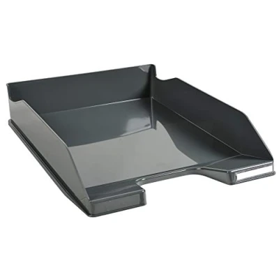 Afbeelding van Exacompta ref. 113207D Set van 6 Brievenbakken COMBO MIDI Afmetingen: 34,6 x 25,5x 6,5 cm voor A4 documenten + kleur muisgrijs glanzend