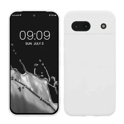 Afbeelding van kwmobile telefoonhoesje geschikt voor Google Pixel 8a Hoesje smartphone Precisie camera uitsnede In mat wit