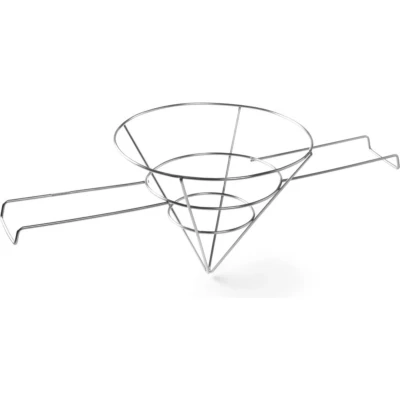 Afbeelding van HENDI Vetfilter houder, geschikt voor filters tot 254x254mm, het filteren van frituurvet, oliefilter, kegelfilter, friteuse, frituurfilter, ø250x(H)240mm, roestvast staal