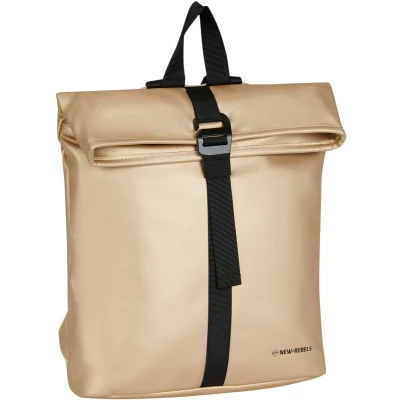 Afbeelding van New Rebels Mart Los Angeles Metallic Goud 7L Rolltop Rugzak Waterafstotend
